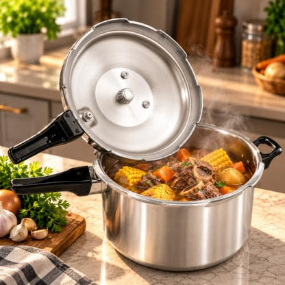 Barton 6Qt Aluminum Pressure Canner & Cooker with Release Valve, Stovetop Pressure Cooker Pot for Fast Cooking & Home Canning, 6 Quart
