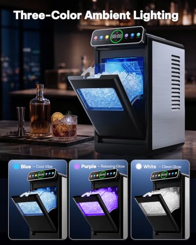 Silonn Countertop Ice Maker with Smart Touchscreen, Ambient Light & Timer