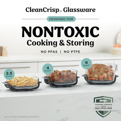 Ninja Crispi Pro Glass Air Fryer, 6-in-1, Cyberspace, AS101CY