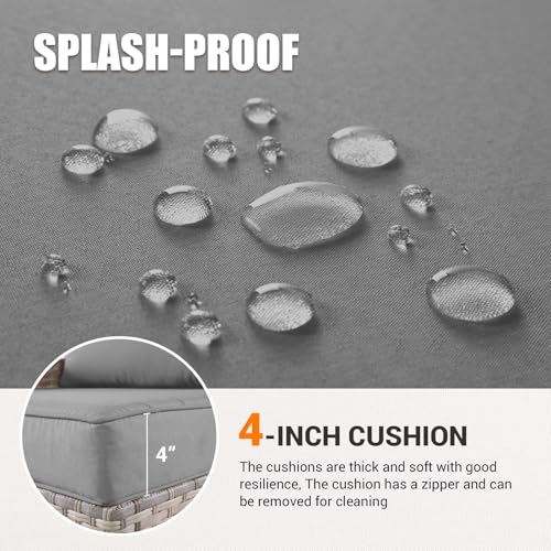 Outdoor Patio Furniture Set PE Wicker Rattan Outdoor Sectional Sofa