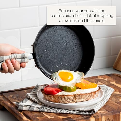 All-Clad HA1 Hard Anodized Nonstick Fry Pan 12 Inch Induction Oven Broiler Safe 500F, Lid Safe 350F Pots and Pans, Cookware Black