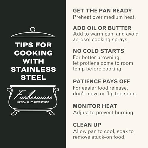 Farberware Classic Series Anniversary Edition Cookware Set, 8-Piece, Stainless Steel Pot and Pan Set