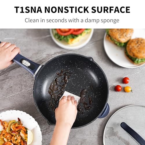 AUTUCU 3-Quart Electric Hot Pot & wok Nonstick with Steamer | Electric Skillet 1200W for Dorm, Home, Gifts (Includes Silicone Spatula) Multi-Cooker