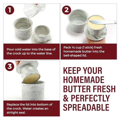 Dazey Butter Churner - Butter Crock, Cheese Cloth, Paddles, Recipe Book INCLUDED- Hand Crank Churn Manual Butter Maker- Create Delicious Homemade Butter With Your Own Dazey Churner