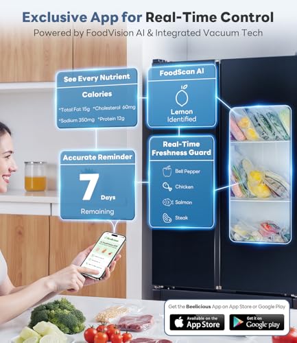 Vacuum Sealer Machine with AirLock ProSeal System, 10-in-1 Vacuum Sealer for Food, Moist/Dry Sealing Modes, Compact Design with Digital Timer, Built-in Cutter & Roll Storage, Stainless Steel