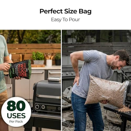 Kona Wood Pellets All Variety Pack, Intended for Ninja Woodfire Outdoor Grill, Wood Fire Oven & Smoker, 8, 1lb Resealable Bags