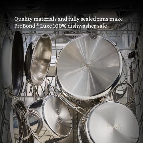 Hestan ProBond Luxe 2-Quart Saucepan with Lid, Professional Clad Stainless Steel, ProCore Tri-Ply Clad Construction, Polished Exterior, Induction & Oven Safe