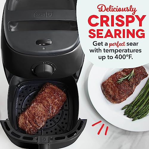 Dash Tasti-Crisp Small Air Fryer, 2.6 Quart, 1-2 People, Black