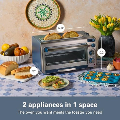 Hamilton Beach 2-in-1 Countertop Toaster Oven and Long Slot 2 Slice Toaster