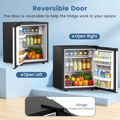 Electactic 1.3 Cu.Ft Mini Fridge, Single Door Compact Refrigerator