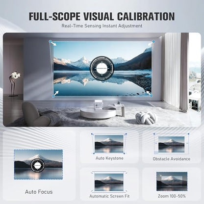 VOPLLS Mini Projector with Wifi and Bluetooth