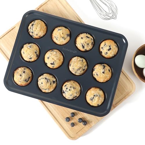 Calphalon Legacy 10-Pieces Nonstick Bakeware Set PFOA-Free, Baking Sheet Set, Baking Pans Set, Carbon Steel Bakeware Pans Collection, High-Heat Oven Safe, for Cookies, Cakes, and Muffins -Navy Blue