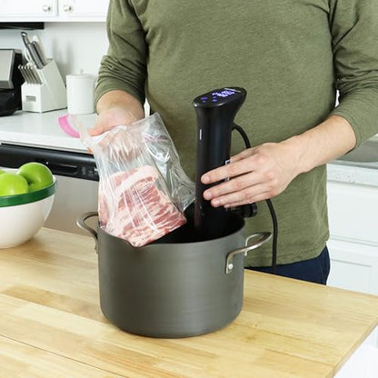 The Lab Made iVide 2.0 Sous Vide Cooker, 1200W WiFi Immersion Circulator, 0.1° Precision, Up to 30L Water Bath