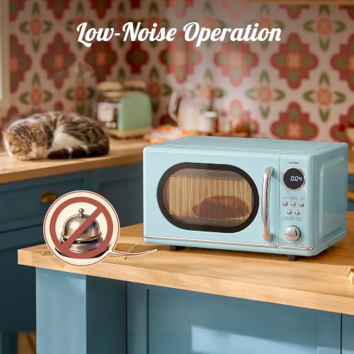 COMFEE' Retro Countertop Microwave Oven, 0.7 Cu.Ft., 700W, Green