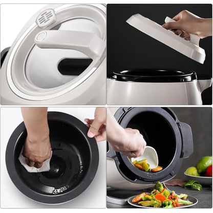 6L Auto Cooking Wok Fried Rice Machine, Cooking with Smart Touch, 1000W/2000W Commercial Food Processor, Intelligent Automatic Cooking Machine,110V/1000W
