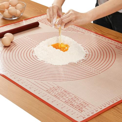 Silicone Pastry Mat 36x24 Inch Nonstick Baking Mat -Perfect for Dough, Pastry, Dough Rolling, Kneading Board, Pie Crust, Fondant, Pasta/Pizza, Kitchen Counter Mat