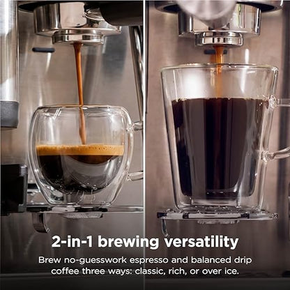 Ninja Luxe Café Mini Plus with AutoFroth, Amazon Exclusive Bone & Champagne