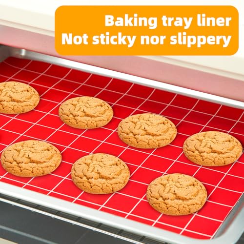 EuChoiz Silicone Baking Mat Roll 16IN*5FT Free Cutting, Non-Slip Pastry Mat, Non-Stick Reusable Air Fryer Liner, Oven Liners, Freeze Dryer Mat, Easily Cut to Size Fit All Ovens Pans Tins Dishes