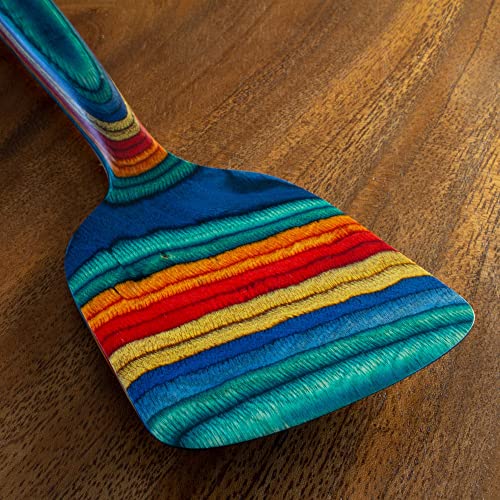 Baltique Montego Bay Collection 12-1/2" Wooden Spatula, Safe for Nonstick