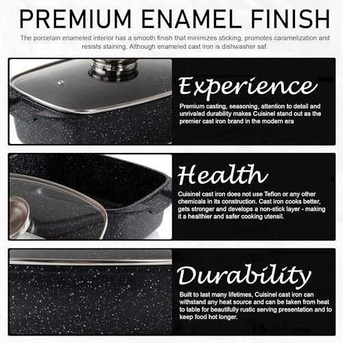 Moss & Stone 6 Quart Oval Roaster Pot with Lid, 12"x8.3" Die Cast Aluminum Chicken Roaster, Induction, Gas & Ceramic Cooktop Compatible, Hard Anodized Nonstick Roasting Pan With Lid, Oven Safe