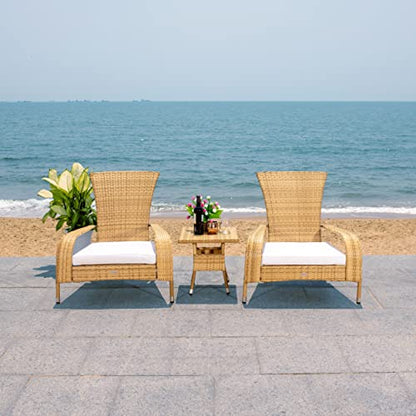 SAFAVIEH Outdoor Edna 3pc 3-Piece Patio Sectional Sofa Set, 19.7" PAT7719D