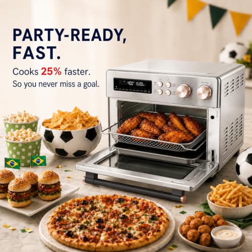 VAL CUCINA 26.3 QT Infrared Air Fryer Toaster Oven Combo, 10-in-1