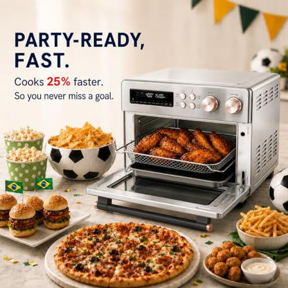 VAL CUCINA 26.3 QT Infrared Air Fryer Toaster Oven Combo, 10-in-1