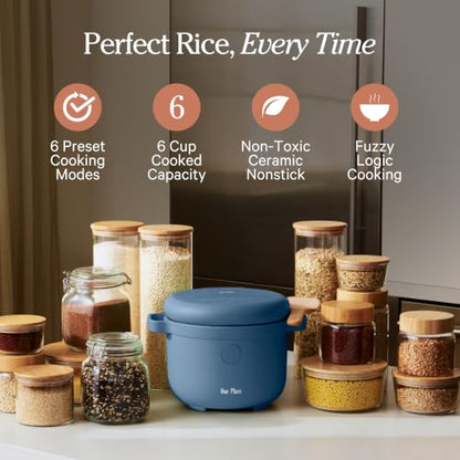 Our Place Rice Cooker, Compact 6-Cup Ceramic Nonstick Rice & Grain Cooker
