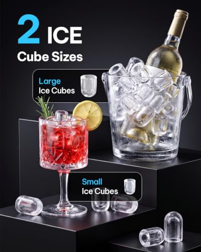 Silonn Ice Maker Countertop with Expandable Ice Basket and Carry Handle