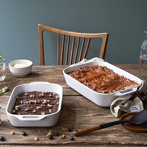 Staub Ceramic 2-pc Rectangular Baking Dish Set - White