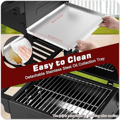 RYHOFOUD Small Charcoal Grill, 200.82 Sq. In. Outdoor BBQ Grill