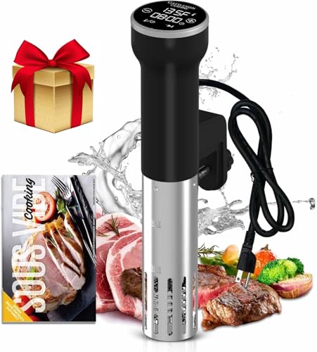 CATTLEMAN Sous Vide Machine WiFi, IPX7 Immersion Circulator, 1000W