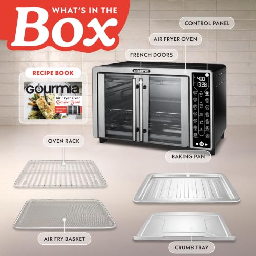 Gourmia Toaster Oven - 6-Slice Capacity, Digital Display, Stainless Steel