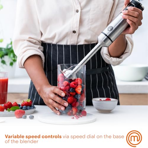 MasterChef Immersion Blender Handheld, Hand Blender Stick, 400W Motor
