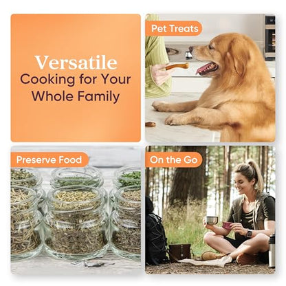 Cosori Food Dehydrator, Bigger Than 7 Trays with Large 6.5 ft² Drying Space, Stainless Steel Trays, 600W Faster Drying, 165°F Dehydrated Dryer for Jerky, Dog Treats, Herbs, Meat, Fruit, Yogurt, Silver
