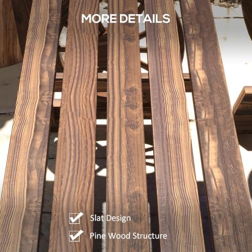 Outsunny Outdoor Table and Chairs for 4 People 3 Piece Carbonized