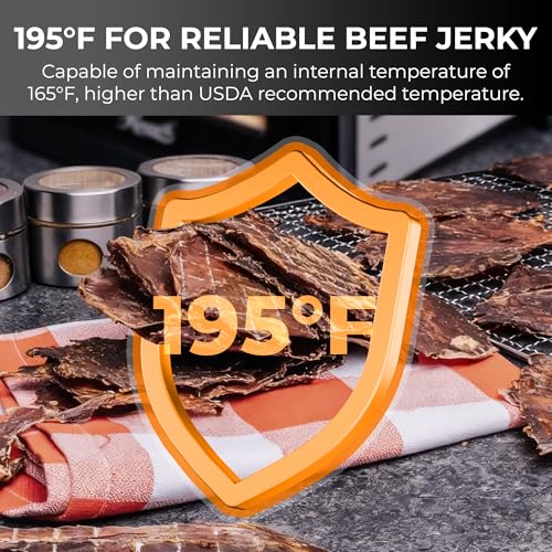 Rosewill Food Dehydrator | Powerful 400W Rear Fan Even-Drying System | 8 Full-Size Stainless Steel Trays | 95°-195° Temperature Control, 48H Timer, Keep Warm + Auto Shutoff | Jerky, Herbs, Meat