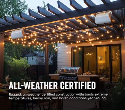 Polk Audio Atrium 6 All-Weather Outdoor Speakers with Bass Reflex Enclosure (Pair, Black), Broad Sound Coverage, Speed-Lock Mounting System