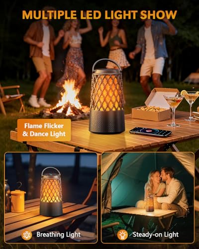 2026 Outdoor Speakers, Gift for Men, Bluetooth 5.3 Speakers Wireless IPX6 Waterproof, Auto-Pairing, Multi-Sync Up to 100-Speaker, Portable for Party Patio Deck Porch Backyard RV, Cool Gadget for Him
