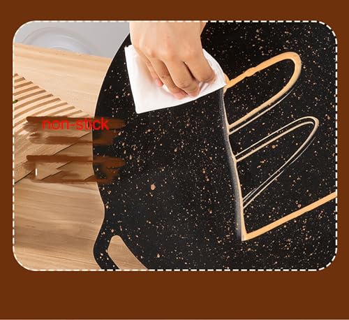 Thin Korean Grill Pan, 11 Inch Iron with Non-stick Coating Baking Tray on Heating Stove for Home, Party Travel and Outdoor (11.8 inch)