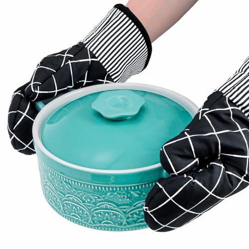 Elsjoy 2 Quart Round Ceramic Casserole Dish with Lid, 7.5 Inch Covered Casserole for Oven, Glazed Ceramic Baking Dish Vintage Bakeware for Kitchen, Turquoise