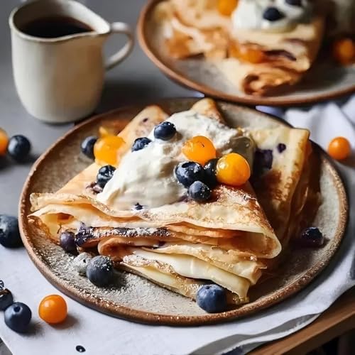 Crepe Maker Electric, 8" Crepe Pan Nonstick with Batter Spreader & Dipping Tray, 800W Quick Heat-Up & Auto Temperature Control for Perfect Pancakes, PFOA & BPA Free, Easy Clean Red