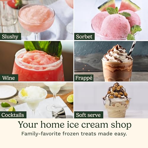Cuisinart 6-in-1 Slushy & Soft-Serve Maker, Ice Cream Maker Machine Makes Soft-Serve Ice Cream, Slushies, Sorbet and More, Quick-Freeze Chill Technology Maintains Perfect Temperature, ICE-200
