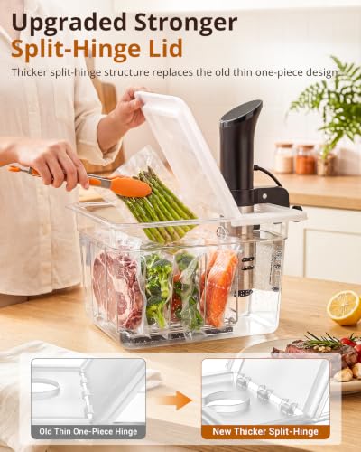 EVERIE Sous Vide Container Set, 12 Qt with Lid & Adjustable Rack