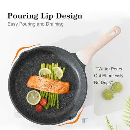 Kordisen Nonstick Frying Pan Skillet, 8 Inch Small Egg Omelet Pan, Healthy and Non Toxic, Induction Compatible, PFOA Free
