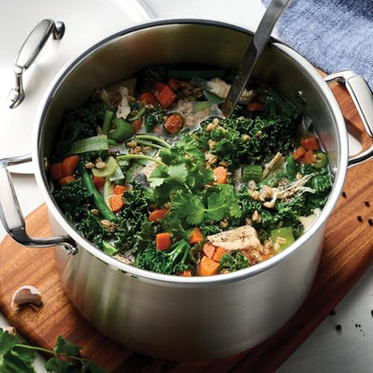 Tramontina Gourmet Stainless Steel 8-Quart Stock Pot with Lid