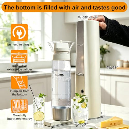 Soda Maker Adds Fizz To Any Water or Beverage Sparkling Water for Home