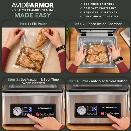 Avid Armor USV20 Chamber Vacuum Sealer Machine – High-Volume 11.5” Sealer