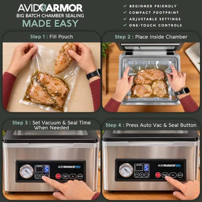 Avid Armor USV20 Chamber Vacuum Sealer Machine – High-Volume 11.5” Sealer