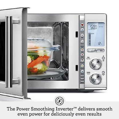 Breville BMO850BSS Smooth Wave Microwave Oven, Brushed Stainless Steel